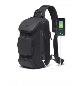 کوله پشتی تک بند یو اس بی دار 8 لیتری بنج BANGE BG-7086 Men Chest Bag Single Shoulder Bag