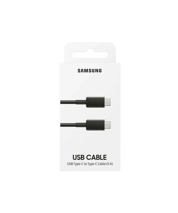کابل سوپر فست شارژ اصلی دو سر تایپ سی 20 سانتی‌متری سامسونگ SAMSUNG 5A USB-C to USB-C Cable EP-DA705BBEGUS