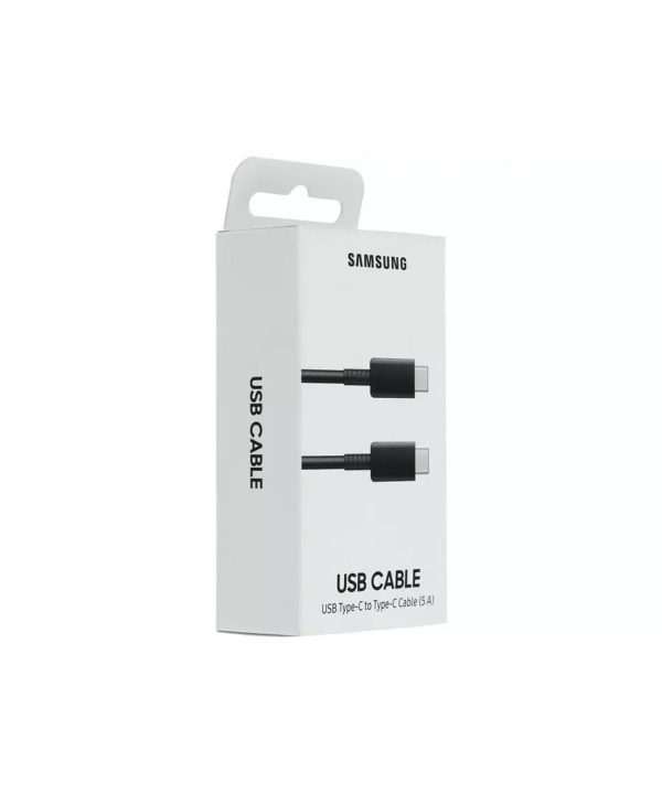 کابل سوپر فست شارژ اصلی دو سر تایپ سی 20 سانتی‌متری سامسونگ SAMSUNG 5A USB-C to USB-C Cable EP-DA705BBEGUS