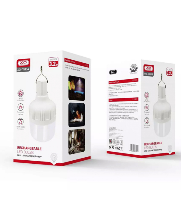 لامپ ال‌ای‌دی دارای باتری 1200میلی آمپر ساعت ایکس او XO-YH04 LED lamp with 1200 mAh battery
