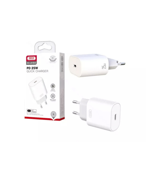 شارژ دیواری تایپ سی 25 وات ایکس او XO L91 PD25W Wall Charger