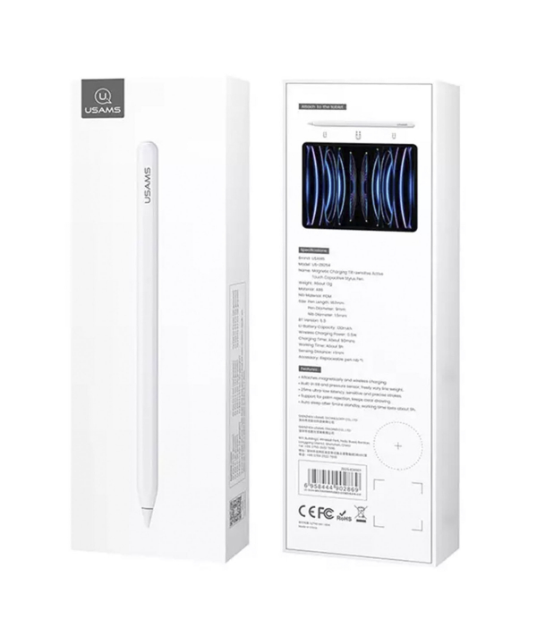 قلم لمسی مغناطیسی آیپد یوسامز Usams US-ZB254 Magnetic Charging Active Touch Capacitive Stylus Pen