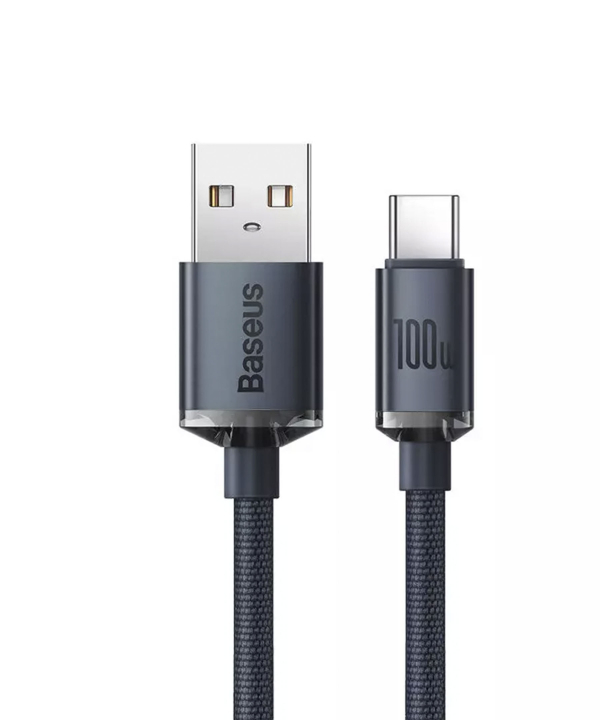 ‏‎کابل سوپر فست شارژ یواس‌بی به تایپ‌سی 100 وات 2 متری بیسوس Baseus Fast charging USB to Type C cable 100W CAJY000501‍ ‍