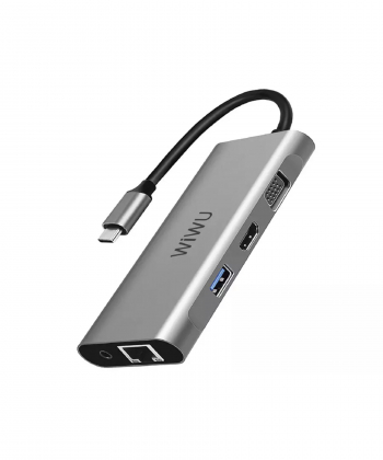 هاب تایپ سی 10 پورت فلزی ویوو WiWU Alpha A11312H Type-C Hub 11-in-1