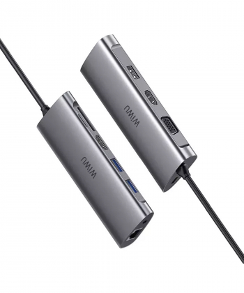 هاب تایپ سی 10 پورت فلزی ویوو WiWU Alpha A11312H Type-C Hub 11-in-1