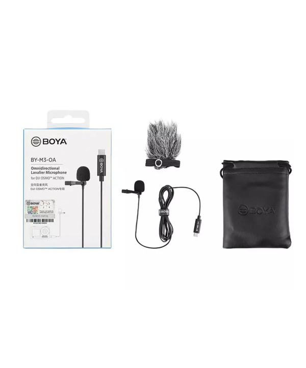 میکروفون یقه ای سیمی تایپ سی بویا BOYA BY-M3-OA Microphone