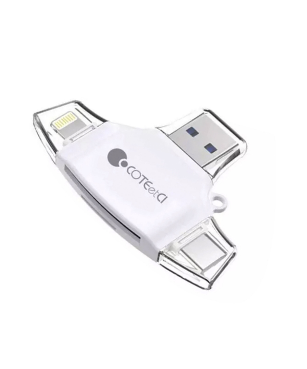 کارت خوان چند سر کوتتسی Coteetci 4IN1 CARD READER(SD/TF) CS5132-BK