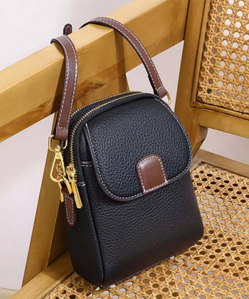 کیف دوشی و کراس بادی زنانه چرمی Mobile phone leather crossbody bag for women 2023 V90059
