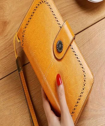 کیف پول چرمی زنانه IOS/Aiguoshi leather Wallet women's new 2046