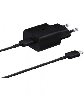 شارژر اصلی فست شارژ 15 وات سامسونگ همراه با کابل دو سر تایپ سی یک متری Samsung 15W Type-C With Type-C Cable