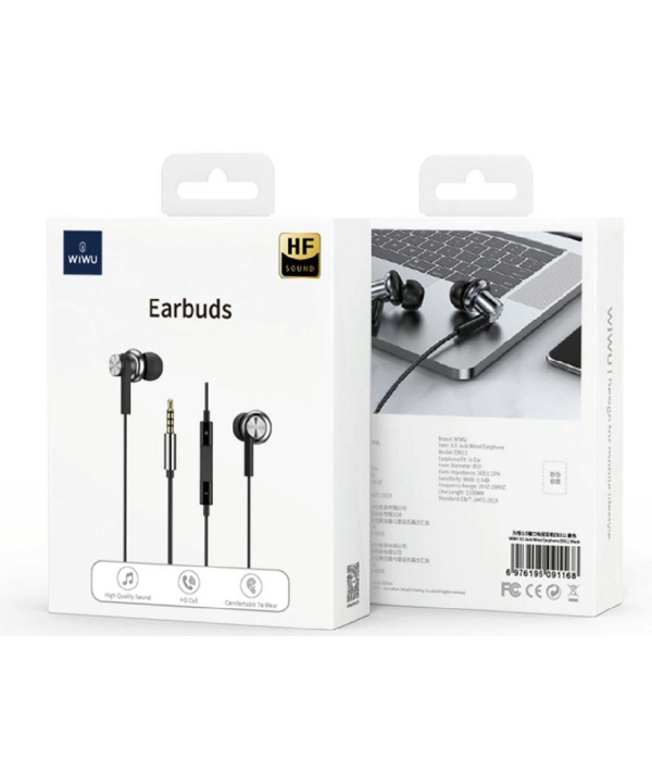 هندزفری سیمی با جک 3.5 میلی‌متری ویوو WiWU EB311 3.5mm Audio Jack Stereo Earbuds