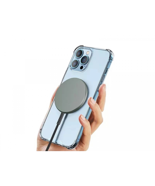 شارژر بی سیم مگنتی 15 وات ویوو Wiwu Transparent Magnetic Wireless Charger M14