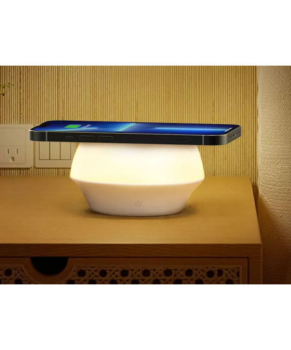 شارژر بی سیم و چراغ خواب رسی Recci RCW-21 wireless charging and LED night light
