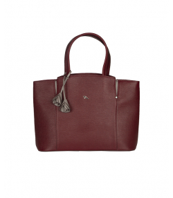 کیف دوشی زنانه زرشکی  چرم مشهد Mashad Leather مدل S0716