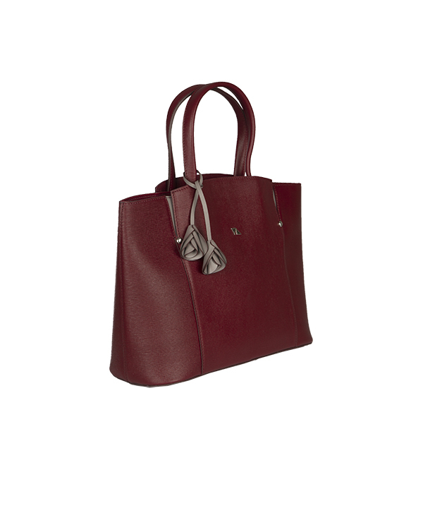 کیف دوشی زنانه زرشکی  چرم مشهد Mashhad Leather