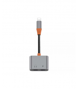 مبدل لایتنینگ به لایتنینگ و درگاه صدا ویوو Wiwu LT08 Lightning To Lightning & 3.5mm Audio Converter