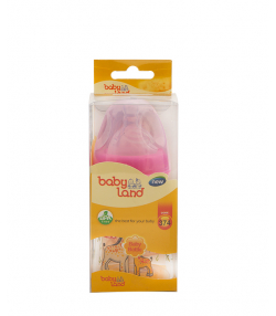 شیشه شیر پیرکس دهانه عریض بی بی لند Baby Land مدل 374 حجم 150 میلی لیتر