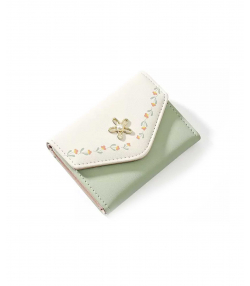 کیف پول زنانه و دخترانه گلدار همراه با جاکارتی TAOMICMIC Y8324 short pu leather wallet