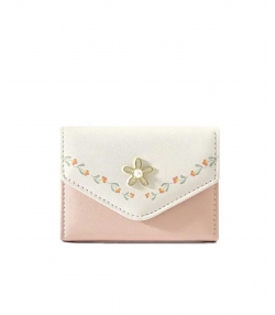 کیف پول زنانه و دخترانه گلدار همراه با جاکارتی TAOMICMIC Y8324 short pu leather wallet