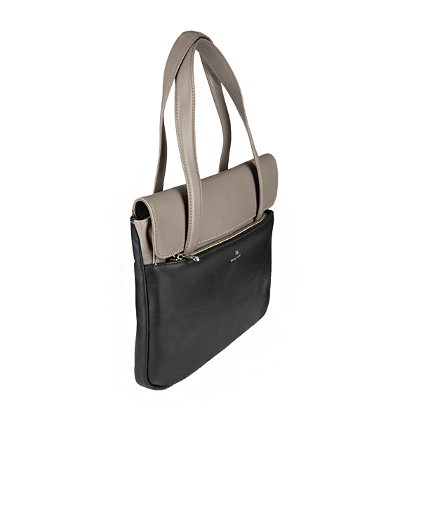 کیف اداری زنانه دو رنگ چرم مشهد Mashhad Leather مدل A0586