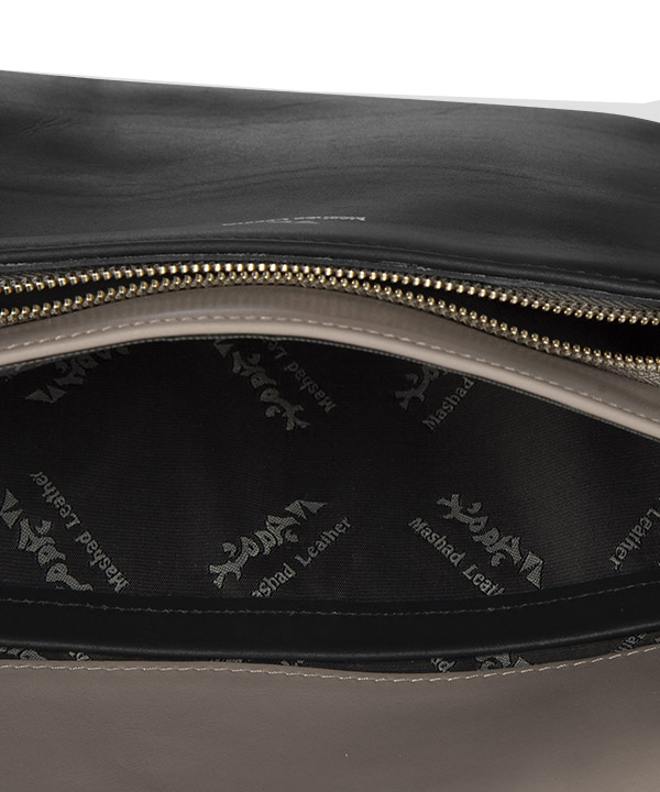 کیف اداری زنانه دو رنگ چرم مشهد Mashhad Leather مدل A0586