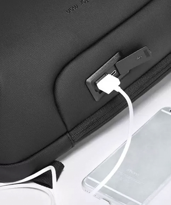 کوله تک بند حرفه ای ضد آب دارای USB بنج BANGE BG-7221 Men Bag Casual Business Messenger Cloth Bag
