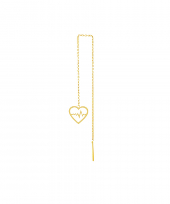 گوشواره بخیه ای قلب میو گلد Mio Gold کد E815