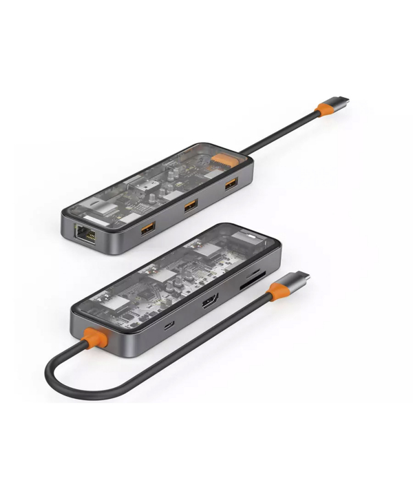 هاب تایپ سی 8 در 1 ویوو WiWU Cyber Type-C hub 8 in 1 CB008