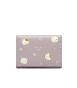 کیف پول دخترانه کوچک Taomicmic Y8303 Cat Print Short Wallet
