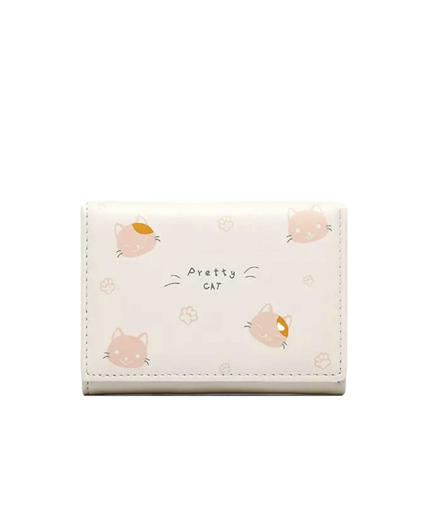 کیف پول دخترانه کوچک Taomicmic Y8303 Cat Print Short Wallet