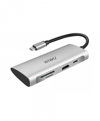 هاب تایپ سی 7 پورت مک بوک فلزی ویوو WiWU 7-in-1 Type-C Hub Docking Station Alpha 731HP