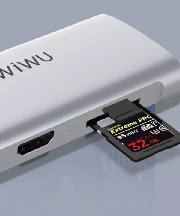 هاب تایپ سی 7 پورت مک بوک فلزی ویوو WiWU 7-in-1 Type-C Hub Docking Station Alpha 731HP
