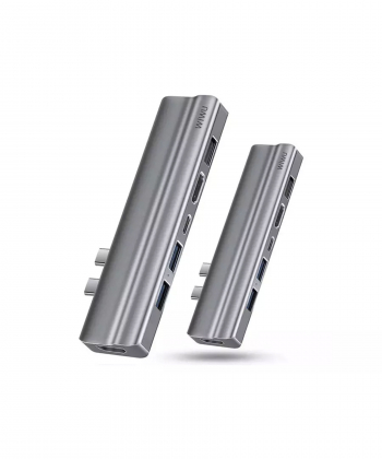 هاب تایپ سی 8 پورت فلزی مک بوک ویوو Wiwu T9 8 In 1 Type-C HUB
