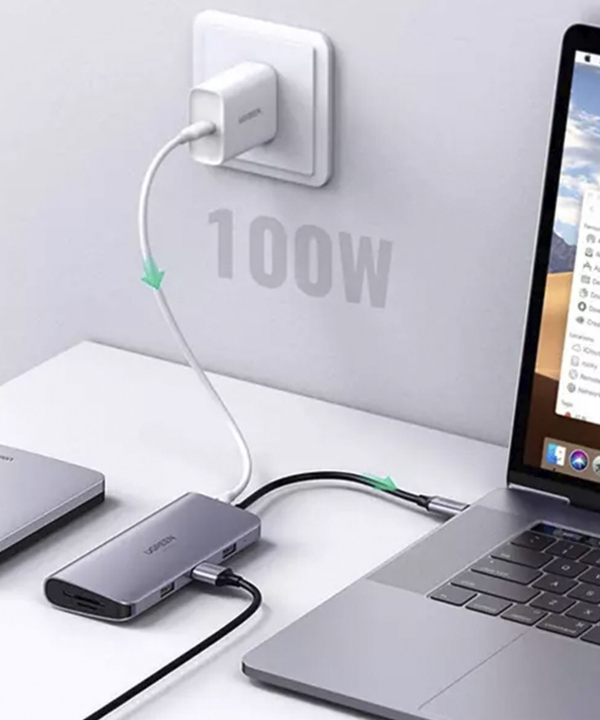 هاب تایپ سی 9 در 1 یوگرین Ugreen CM179 70490 9-in-1 type C multifunctional adapter
