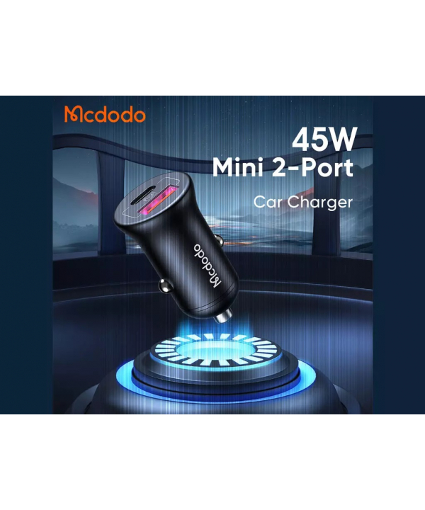 شارژر فندکی فست شارژ ماشین تایپ سی 45 وات فست شارژ مک دودو CC-2680