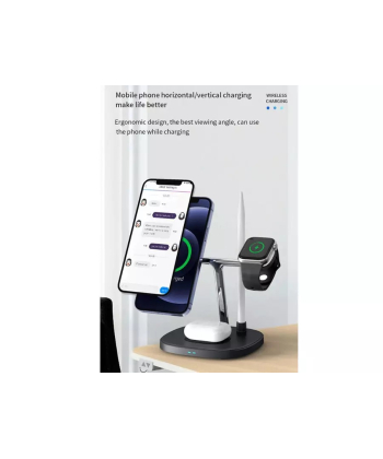 شارژر وایرلس رومیزی چهارکاره 15 وات ویوو WiWU 4 in 1 wireless charger M8