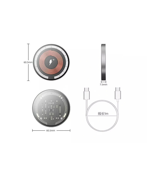 شارژر وایرلس مگ سیف 15 وات ویوو WiWU wireless charger M17