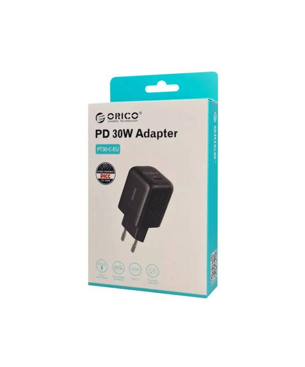 شارژر دیواری تایپ سی فست شارژ اوریکو ORICO-PT30-C PD single port 30W fast charge