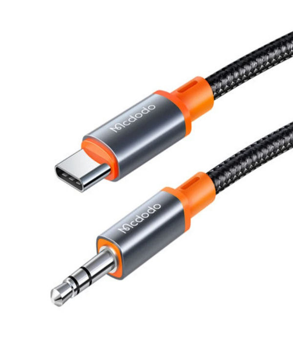 کابل تبدیل تایپ‌سی به جک 3.5 میلی‌متری صدا مک دودو Mcdodo CA-0900 Castle Series Type-C to DC3.5 Male Coil Cable