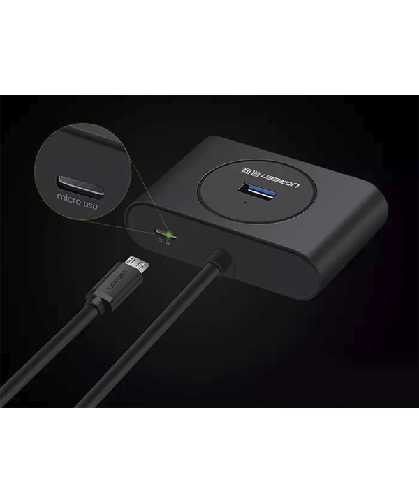 پاورهاب یو اس بی 4 پورت یک متر یوگرین Ugreen CR113 20291 USB 3.0 HUB 4 port