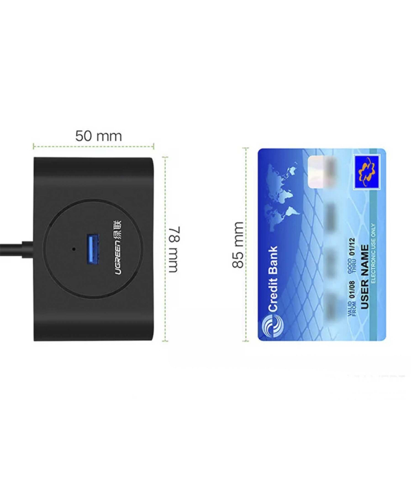 پاورهاب یو اس بی 4 پورت یک متر یوگرین Ugreen CR113 20291 USB 3.0 HUB 4 port