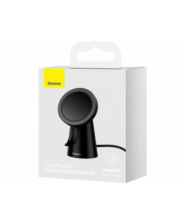 شارژر وایرلس و پایه نگهدارنده مغناطیسی بیسوس BASEUS Simple Magnetic Phone Charging Stand Wireless Charger CCJJ000001