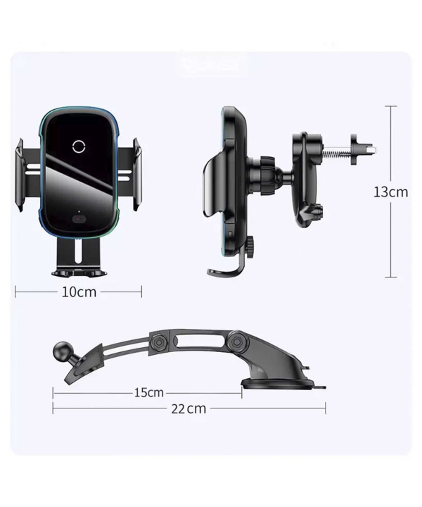 پایه نگهدارنده و شارژر وایرلس بیسوس Baseus Light Electric Car Holder Wireless Charger