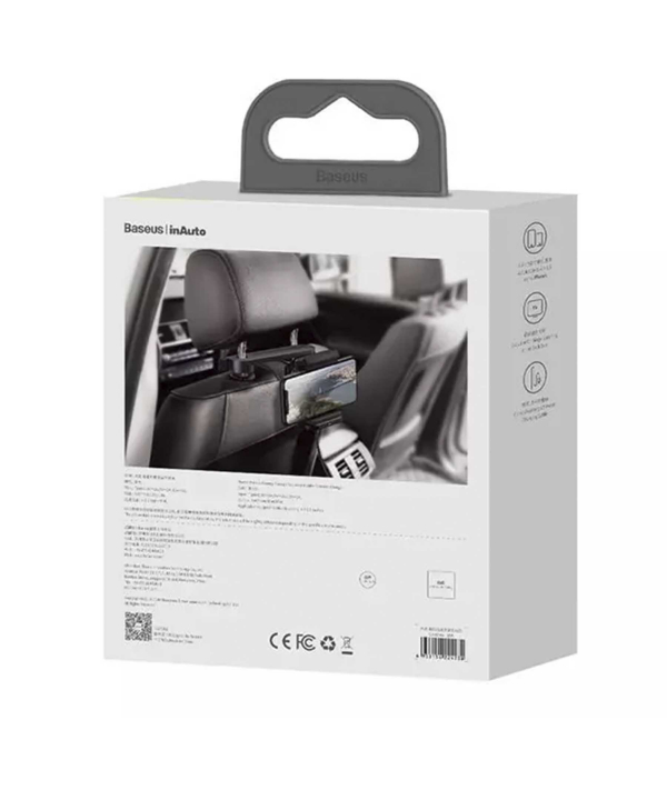 پایه نگهدارنده و شارژر وایرلس گوشی پشت صندلی خودرو Baseus Energy Storage Backseat Holder Wireless Charger