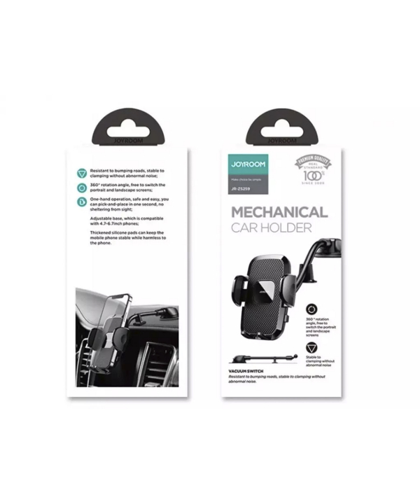پایه نگهدارنده موبایل داخل خودرو جویروم Joyroom Mechanical Car holder ( Long arm sucker) JR-ZS259
