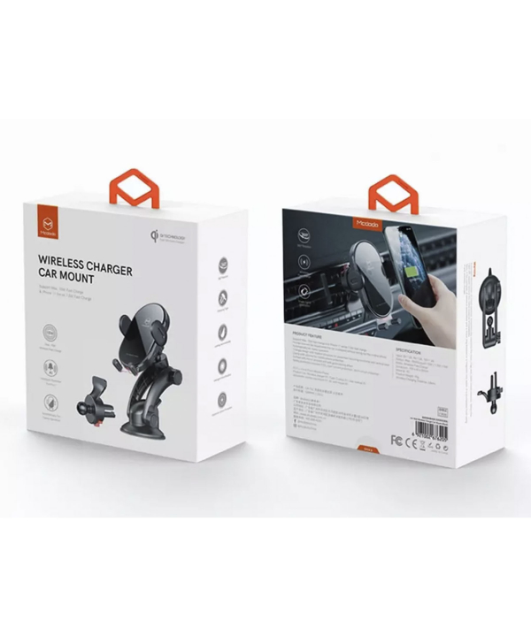 پایه نگهدارنده و شارژر بی‌سیم خودروی مک‌دودو MCDODO 15W Wireless Charger Car Mount Space Series CH-7620
