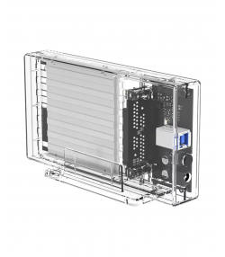 باکس هارد درایو 2.5 اینچی اوریکو Orico 2259U3-EU-CR-BP Transparent Series Dual-Bay Hard Drive Enclosure