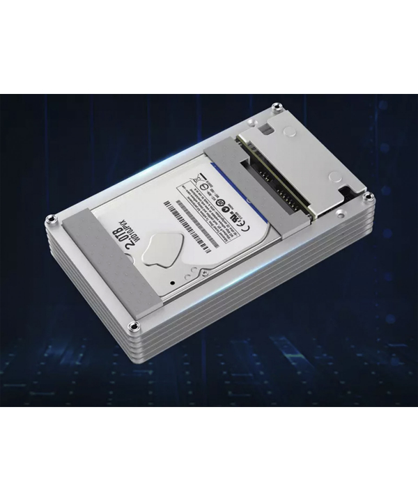 باکس هارد 2.5 اینچی فلزی اوریکو ORICO-DY252U3 2.5 inch 2 Bay USB3.0 Hollow Hard Drive Enclosure