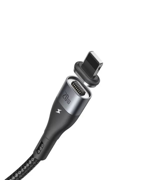 کابل آهنربایی تایپ سی به لایتنینگ سریع بیسوس Baseus Zinc Magnetic Type-C to iP PD 20W Cable 2m