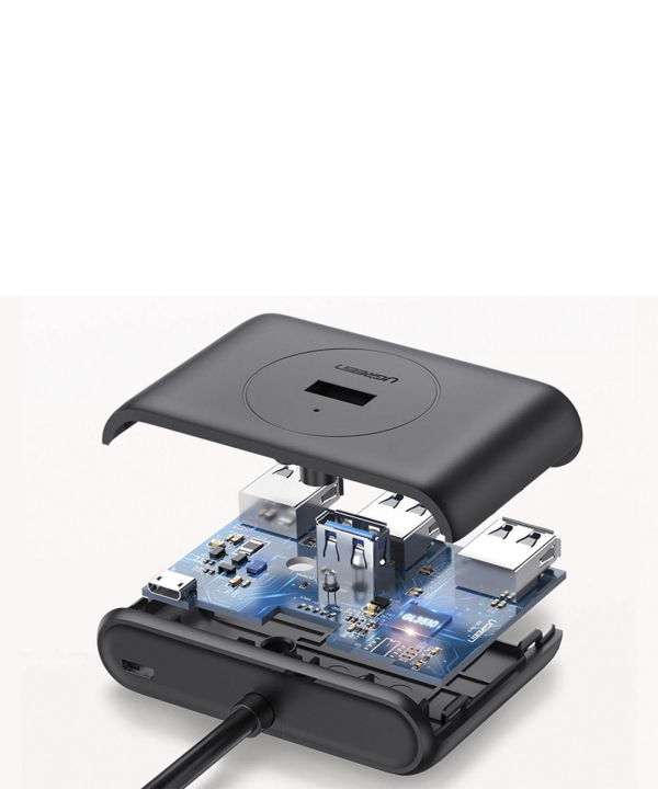 پاورهاب یو اس بی 4 پورت دو متر یوگرین Ugreen CR113 30291 USB3.0 HUB 4 port